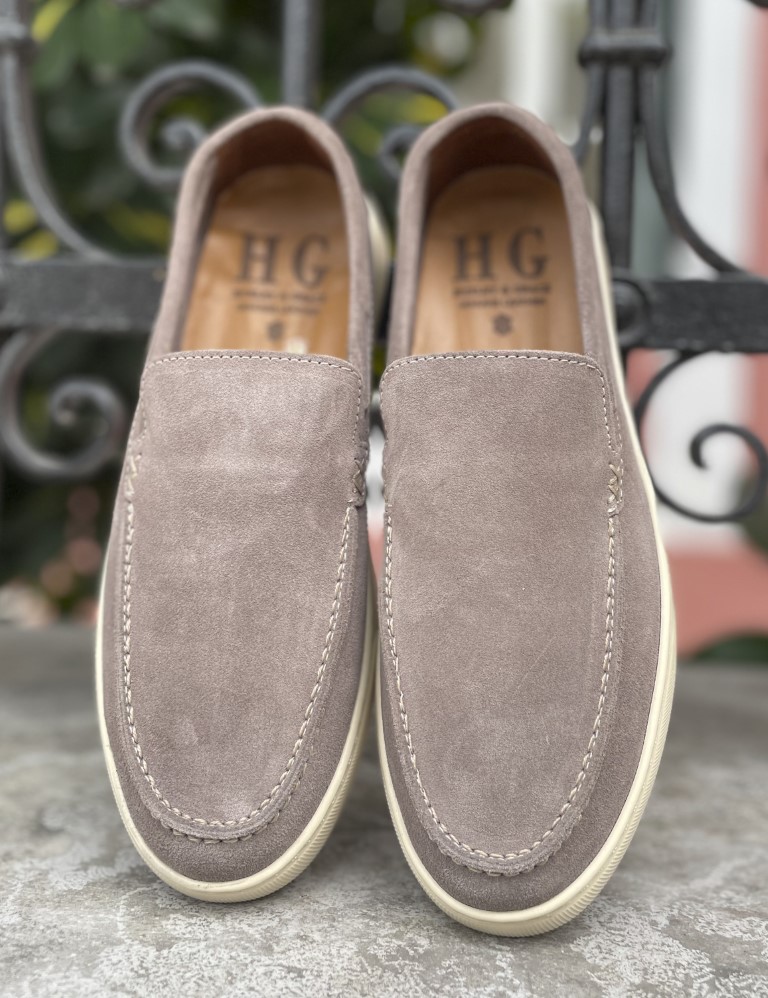 Huxley and Grace ανδρικά γκρι δερμάτινα μοκασίνια HG174192G φωτογραφία